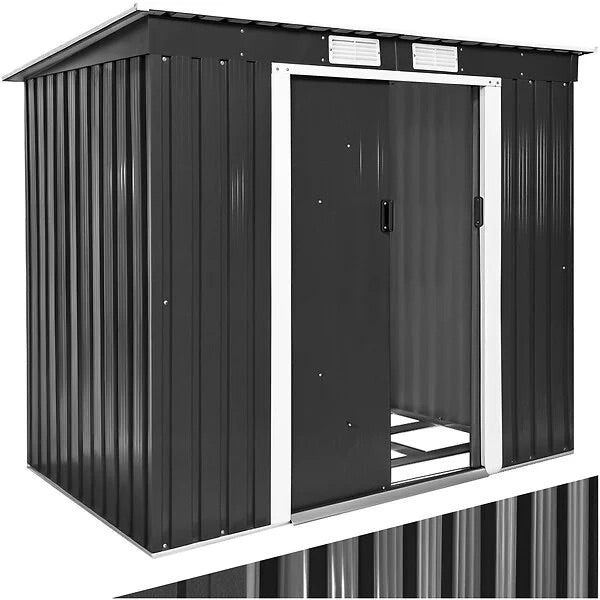 Abri de jardin métal 2,7 m² toiture monopente tôle en acier laquée et galvanisée