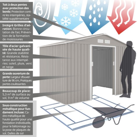 Abri de jardin HATTORO S200 XXL