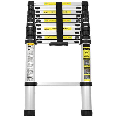 STANEW Aluminium Échelle pliante 3.8M Télescopique Pliable