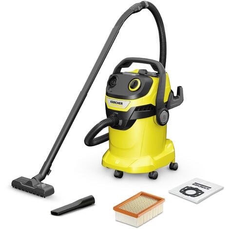 Aspirateur eau et poussières Karcher WD 5 S V-25/5/22 - cuve métal 25 l - cable 5 m - flexible d'aspiration 2,2 m - fonction soufflerie