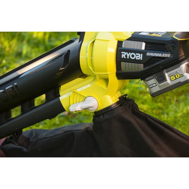 RYOBI - Souffleur aspiro-broyeur Brushless 18V ONE+™ (Batterie 2,5 Ah ONE+ et Chargeur Offerts)