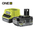 RYOBI - Pack chargeur rapide 2,0 A + 1 Batterie Lithium+ 18V ONE+™ – 4,0 Ah