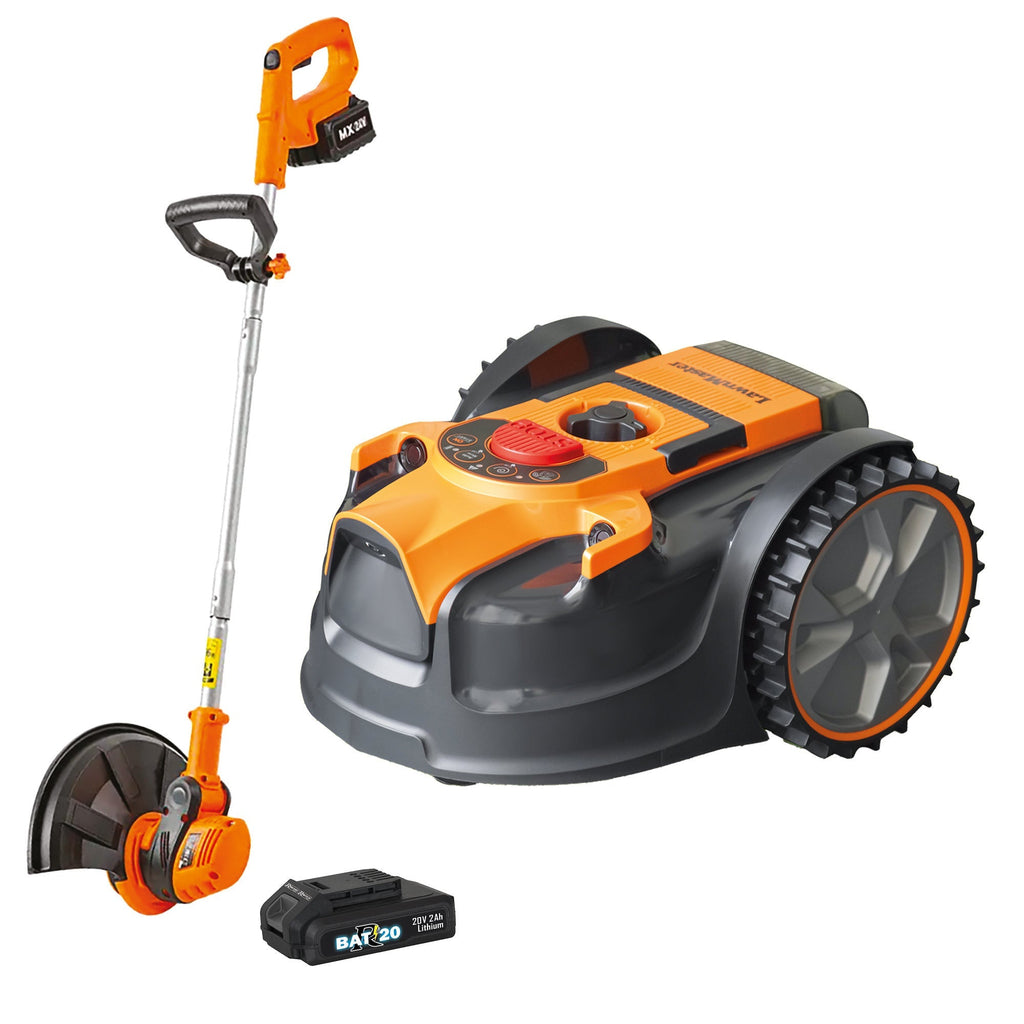 Robot tondeuse autonome + coupe-bordure et batterie supplémentaire OFFERTS